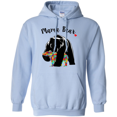 Unisex Mama Bear With Color Baby For Mather s Day Shirt G185 Gildan Pullover Hoodie 8 oz