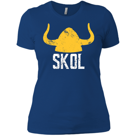 SKOL Nordic Helmet Hat Distressed T Shirt