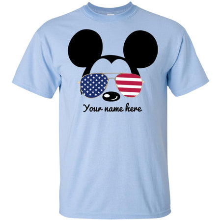 Disney Mickey 4th of July American Flag Personalized T-shirt HT06