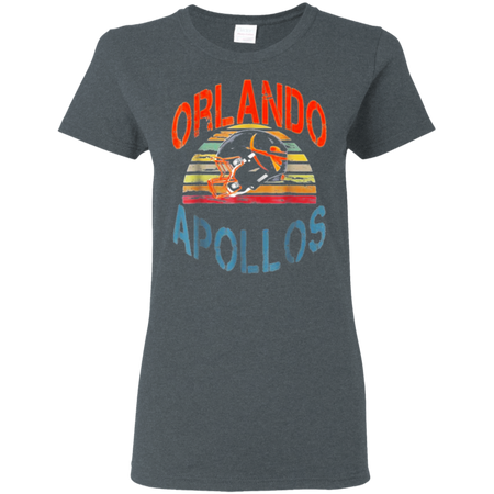 Vintage Orlando Football Apollos Shirt For Fans G500L Gildan Ladies 5 3 oz T Shirt