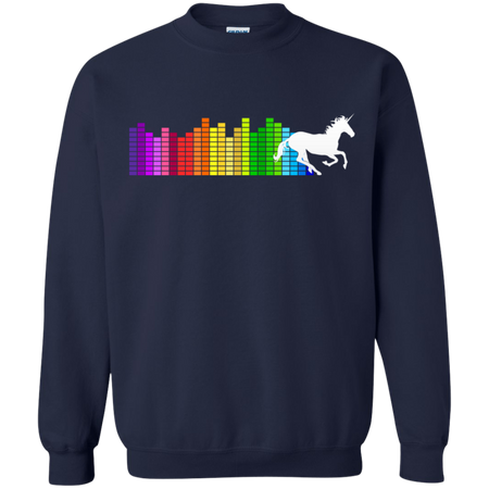 Unicorn Rainbow Audio Spectrum Synthwave Sweatshirt