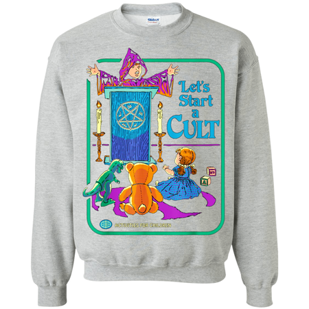 Funny Let's Start A Cult Activities For Children Shirt G180 Gildan Crewneck Pullover Sweatshirt  8 oz.