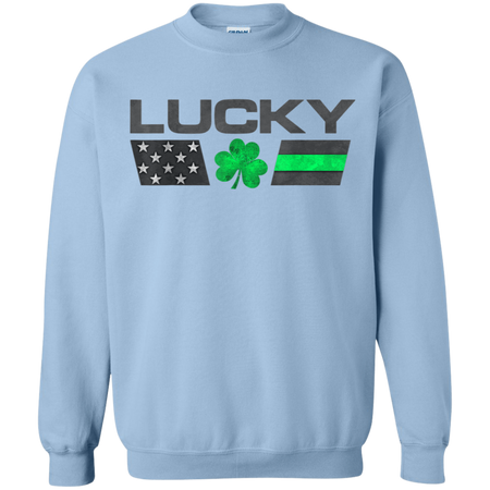 Lucky St Patrick's Day Shirt G180 Gildan Crewneck Pullover Sweatshirt  8 oz.