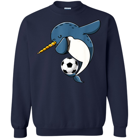 Dabbing Narwhal Soccer Soccer Narwhal Shirt G180 Gildan Crewneck Pullover Sweatshirt 8 oz
