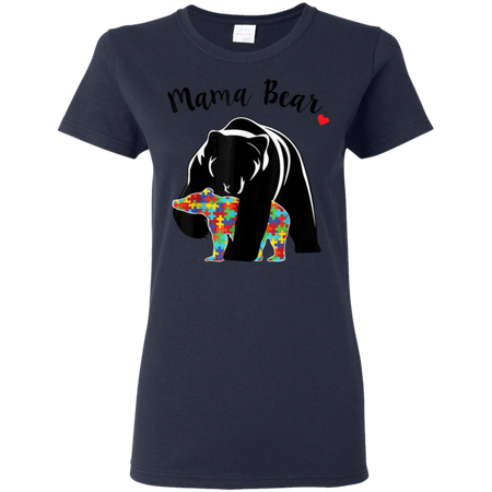 Unisex Mama Bear With Color Baby For Mather s Day Shirt G500L Gildan Ladies 5 3 oz T Shirt