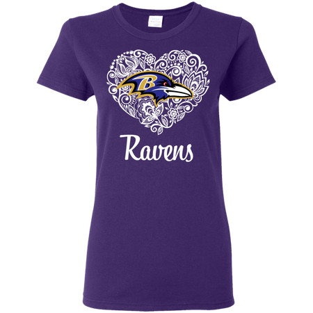 Baltimore Ravens Lace Heart Shirts