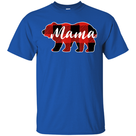 Mama Bear Black Red Lattice Shirt Men Women Kids Shirt G200 Gildan Ultra Cotton T Shirt