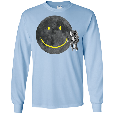 Astronaut Make A Smile On The Moon Shirt G240 Gildan LS Ultra Cotton T-Shirt