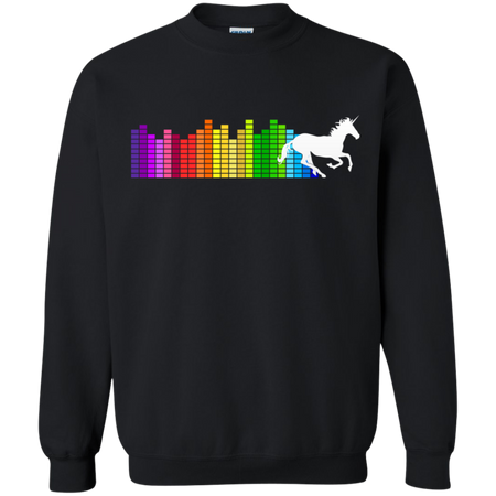 Unicorn Rainbow Audio Spectrum Synthwave Sweatshirt