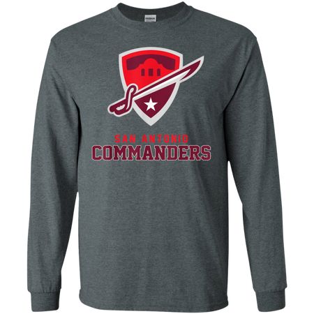 Vintage San Antonio Football Commanders Shirt G240 Gildan LS Ultra Cotton T-Shirt