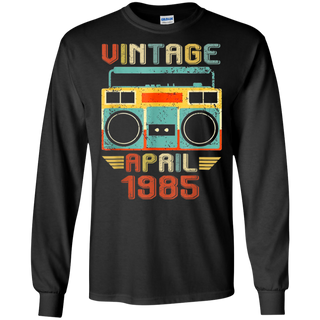 Vintage April 1985 Tshirt Retro 34th Birthday Shirt G240 Gildan LS Ultra Cotton T-Shirt