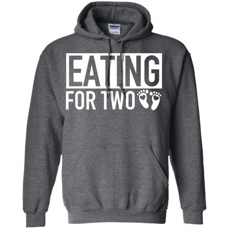 Eating for Two Matching Pregnancy Baby Coming Soon Shirt G185 Gildan Pullover Hoodie 8 oz