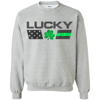 Lucky St Patrick's Day Shirt G180 Gildan Crewneck Pullover Sweatshirt  8 oz.