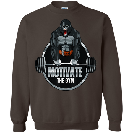 Motivate The Gym Gorilla Deadlift Strength Workout Shirt G180 Gildan Crewneck Pullover Sweatshirt 8 oz