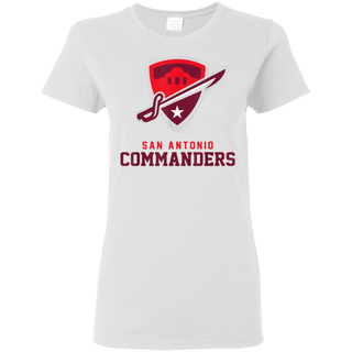 Vintage San Antonio Football Commanders Shirt G500L Gildan Ladies' 5.3 oz. T-Shirt