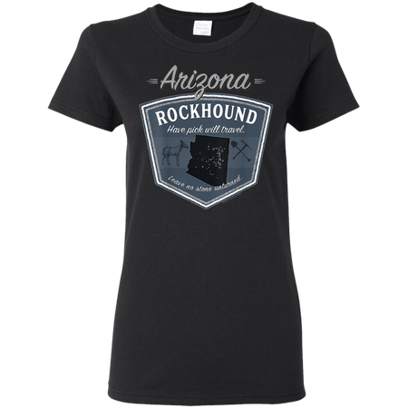 Mens Arizona Rockhound Rock Collector Gear Shirt G500L Gildan Ladies 5 3 oz T Shirt