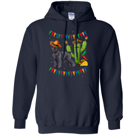 Sombrero Bouvier Des Flandres Dog Mexico Cinco De Mayo Shirt G185 Gildan Pullover Hoodie 8 oz