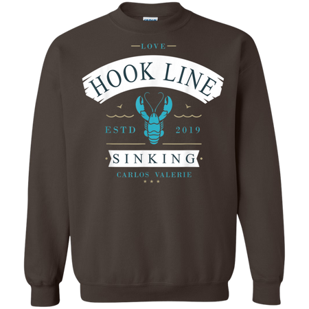 Hook Line Sinking Shirt G180 Gildan Crewneck Pullover Sweatshirt 8 oz