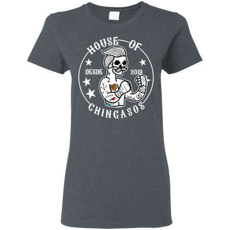 House Of Desde Chingasos 2019 Funny Boxing Tattoo Shirt G500L Gildan Ladies 5 3 oz T Shirt