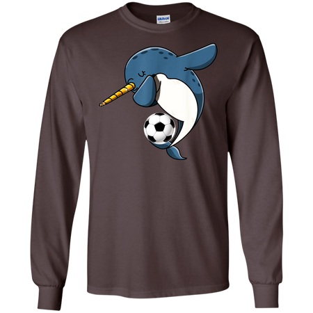 Dabbing Narwhal Soccer Soccer Narwhal Shirt G240 Gildan LS Ultra Cotton T-Shirt