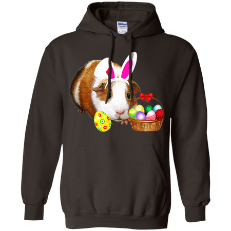 Easter Guinea Pig Funny Bunny Ears And Eggs Gift Shirt G185 Gildan Pullover Hoodie 8 oz