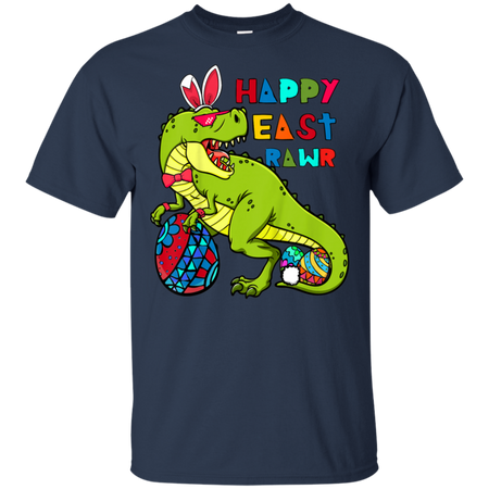 Kids Happy Eastrawr T Rex Dinosaur Easter Bunny Egg Shirt G200 Gildan Ultra Cotton T Shirt