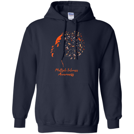 Multiple Sclerosis Awareness Girl Shirt G185 Gildan Pullover Hoodie 8 oz.