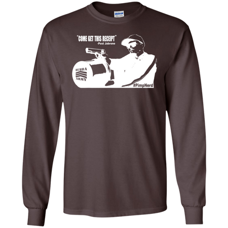 Come Get This Receipt OFFICIAL BUBBA ARMY SHIRT G240 Gildan LS Ultra Cotton T Shirt