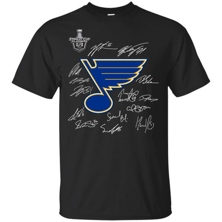 St. Louis Blues 2019 Stanley Cup Champions Signature T-Shirt HA06