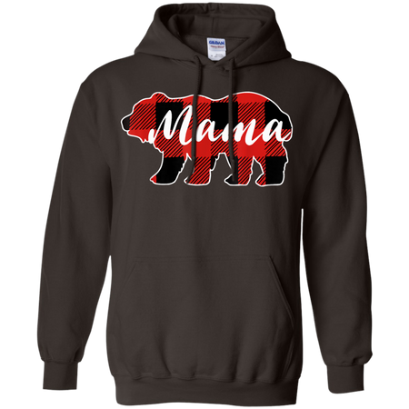 Mama Bear Black Red Lattice Shirt Men Women Kids Shirt G185 Gildan Pullover Hoodie 8 oz