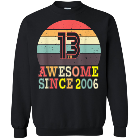 13th Birthday Vintage 13 Years Old Shirt G180 Gildan Crewneck Pullover Sweatshirt  8 oz.
