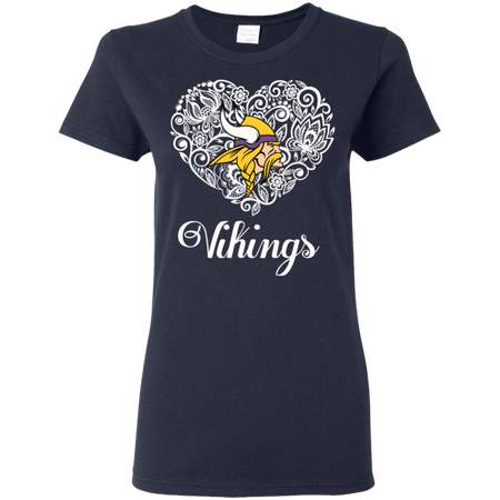 Minnesota Vikings Lace Heart Shirts