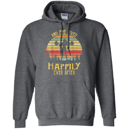 And She Lived Happily Ever After Weightlifting Shirt G185 Gildan Pullover Hoodie 8 oz