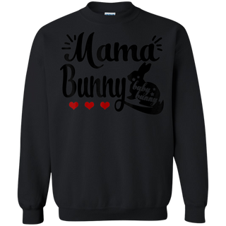 Mama Bunny Baby Bunny Pregnant Announcement Women Wife Shirt G180 Gildan Crewneck Pullover Sweatshirt  8 oz.