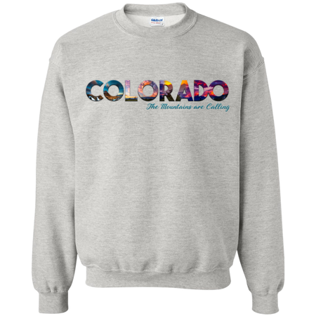 Colorado The Mountains are Calling Shirt G180 Gildan Crewneck Pullover Sweatshirt  8 oz.