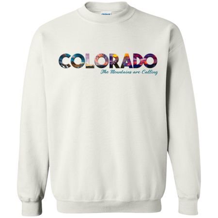 Colorado The Mountains are Calling Shirt G180 Gildan Crewneck Pullover Sweatshirt  8 oz.