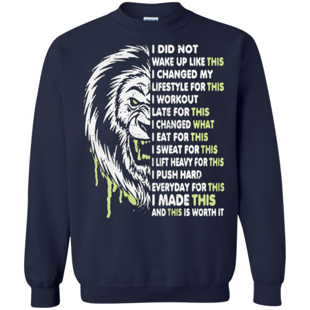 I did not wake up like this I changed my lifestyle for this Badass Lion Sweatshirt