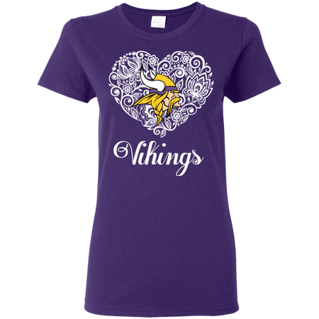 Minnesota Vikings Lace Heart Shirts