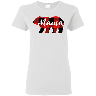 Mama Bear Black Red Lattice Shirt Men Women Kids Shirt G500L Gildan Ladies 5 3 oz T Shirt