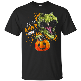 Trick Rawr Treat Halloween Trex Dinosaur Pumpkin T Shirt