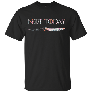 Not Today Floral Shirt - GOT Fans Graphic Flower - Funny Arya Stark Quotes Shirt - Arya Dagger Needle - Gift Ideas Men Women - Unisex Tee