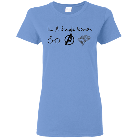 Im A Simple Woman Who Love Harry Potter Avengers and Game Of Thrones Tee Shirt Arya Airs Kristofer Hivju Targaryen Tormund GOT Milk Jon Snow