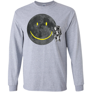 Astronaut Make A Smile On The Moon Shirt G240 Gildan LS Ultra Cotton T-Shirt