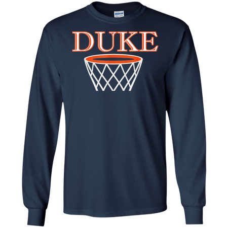 Kids Basketball Apparel  Custom Name Duke Shirt G240 Gildan LS Ultra Cotton T-Shirt