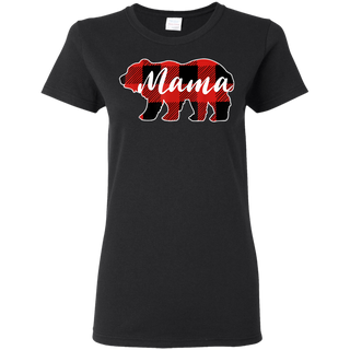 Mama Bear Black Red Lattice Shirt Men Women Kids Shirt G500L Gildan Ladies 5 3 oz T Shirt