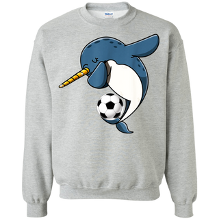 Dabbing Narwhal Soccer Soccer Narwhal Shirt G180 Gildan Crewneck Pullover Sweatshirt  8 oz.