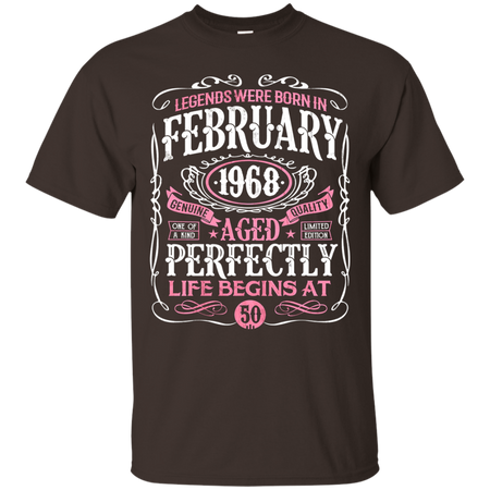 Legends Were Born In February 1968 50th Birthday Gift T shirt