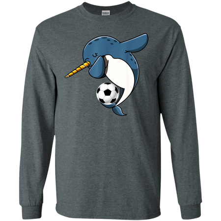 Dabbing Narwhal Soccer Soccer Narwhal Shirt G240 Gildan LS Ultra Cotton T-Shirt