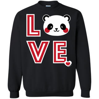 Panda Love Shirt G180 Gildan Crewneck Pullover Sweatshirt 8 oz