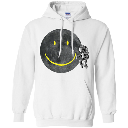 Astronaut Make A Smile On The Moon Shirt G185 Gildan Pullover Hoodie 8 oz